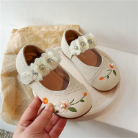 Main shoes children's shoes small leather shoes  Beige