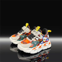 2022 new light-up cartoon Superman children's shoes new boys sports light-up baby toddler shoes for small and medium-sized children's light shoes  Red