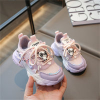 Fashionable Dad Shoes Campus Cartoon Sneakers  Pink