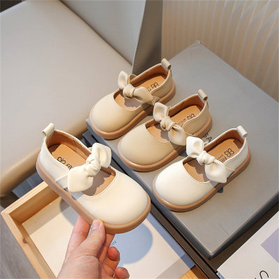 Bow fashion princess shoes with soft soles