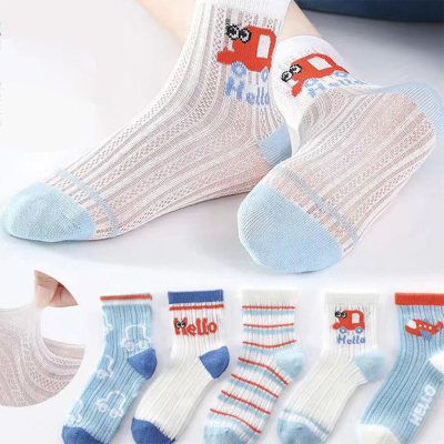 Children's Socks Mesh Breathable Cotton Cartoon Socks