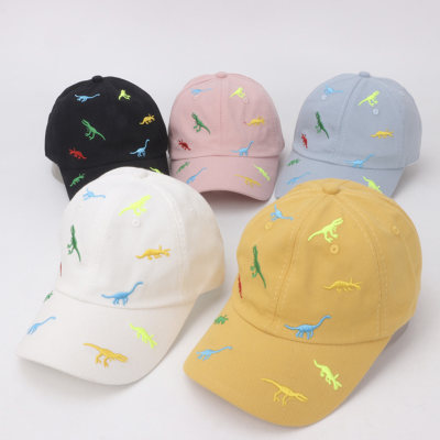 Children's new spring and summer printed dinosaur baseball hat sun protection hat