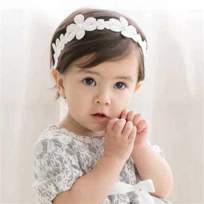 Baby Pearls Foral Deace Bowknot Headwear