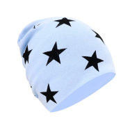 Baby Boy Star Pattern Double-layer Woolen Hat  Light Blue