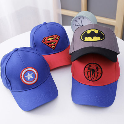 Gorra de béisbol de la serie de dibujos animados de Marvel para niños Superman Batman gorra con visera