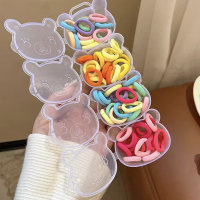 Children's Love Box Cartoon Flower Clip Macaron Color High Elasticity Headband Hair Accessory  Multicolor