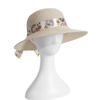 Children summer large brim sun protection fisherman hat for middle and large  Beige