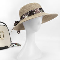Chapéu de sol feminino de verão para mãe chapéu de balde de proteção solar  Café
