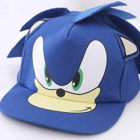 Gorra de béisbol con protección solar de erizo para niño con dibujos animados de Sonic para niños  Azul