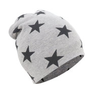 Baby Boy Star Pattern Double-layer Woolen Hat  Gray