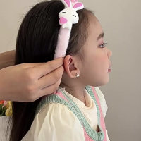 Mädchen-Cartoon-Plüsch-Stirnband. Niedliches Erdbeerbär-Schwamm-Stirnband  Rosa