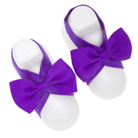 Baby Solid Color Bowknot Baby Socks  Purple