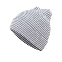 Baby Solid Fleece-lined Double-layer Woolen Hat  blue strips