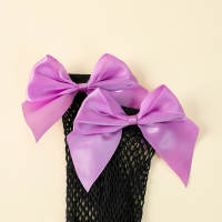 Calcetines de rejilla con decoración de Bowknot para niños  Purple