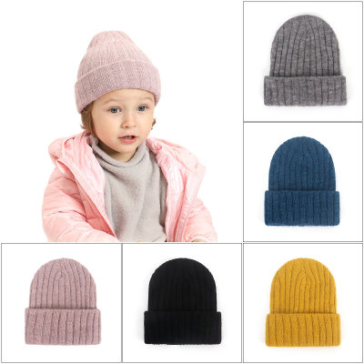Kid Boy Solid Cashmere Knitted Hat