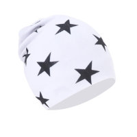 Baby Boy Star Pattern Double-layer Woolen Hat  White
