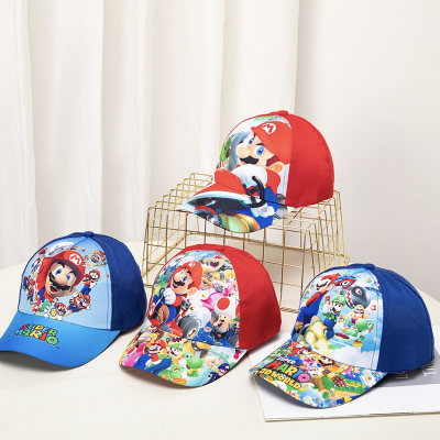Children's cartoon character printed baseball cap with sun protection