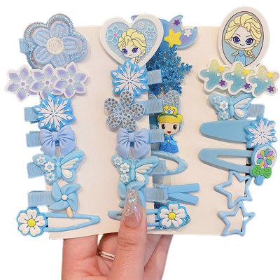 Horquilla para niña, accesorios para el cabello de princesa Elsa, clip bb de dibujos animados bonitos, tocado de Frozen, horquilla para niña