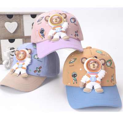 Children's space bear cap summer outdoor baseball cap