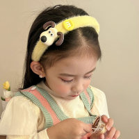 Girls Cartoon Plush Headband Cute Strawberry Bear Sponge Headband  Yellow