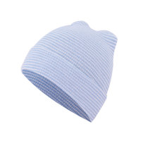 Baby Solid Fleece-lined Double-layer Woolen Hat  Light Blue