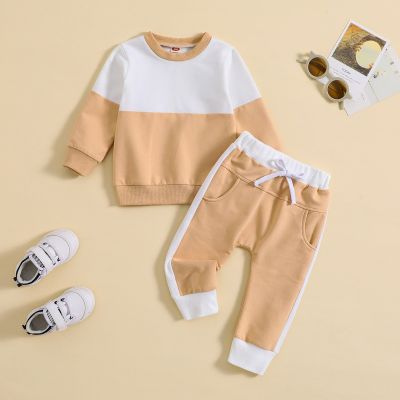 Maglione e pantaloni color block da 2 pezzi per neonato