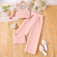Suspender sleeveless top suit pants fashionable sweet suit  Pink