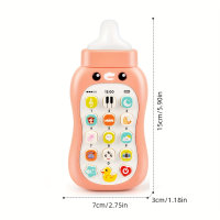 Children's toys, mobile phones, early education, chewable baby bottles, bilingual early education, music, puzzle simulation, smart phone  Pink