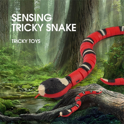 Remote sensing snake intelligent obstacle avoidance silver ring snake sensing whole person prank pet toys