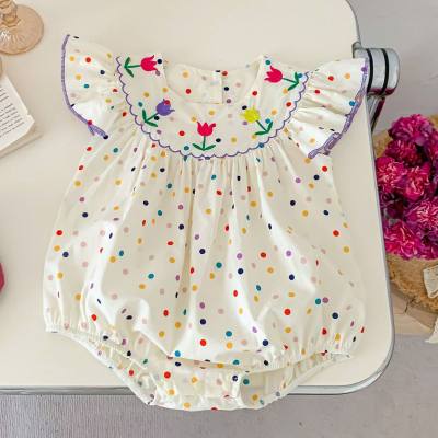 Baby Sommerkleidung für Mädchen stylischer dünner Baumwolloverall Baby Mädchen Sommer Prinzessin Strampler Kletterkleidung