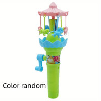 Glowing hand rocking carousel, Ferris wheel, windmill, spinning amusement park toy  Multicolor