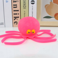 Octopus Pinch Music Ocean Animal Children's Bathing Toy TPR Water Playing Decompression Toy  Rosa