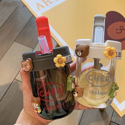 Mini ton cup female cute plastic cup simple portable high value straw water cup small capacity coffee cup