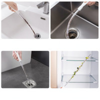 Unclogging pipe sewer cleaning brush special tool artifact bathroom bathroom floor drain hair hair cleaning brush  White