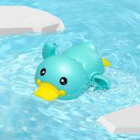 Bade-, Bade- und Wasserspielspielzeug für Babys für Jungen und Mädchen: Anketten, Aufziehen, Schwimmwasser, Badeeimer mit kleiner gelber Ente, Wasserspielen  Grün