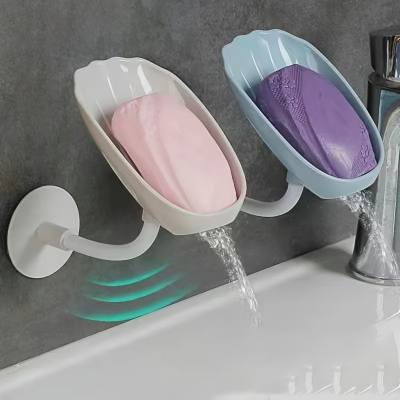 Shell soap box creative soap box wall-mounted drain-free storage rack bathroom toilet soap rack manufacturer