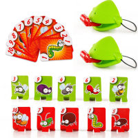 Frog Mouth and Tongue Board Game Greedy Snake Chameleon Playing Cards Competition Parent-Child Interaction Desktop Children's Toy  Multicolor