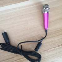 Microphone de karaoké pour téléphone portable, artefact de karaoké national, microphone de karaoké, écouteurs, microphone intégré, mini microphone  Rose rouge