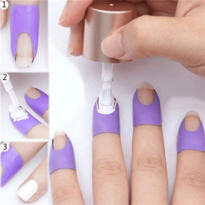 Nail polish spill prevention stickers, nail polish spill prevention nail U-shaped stickers, anti-glue spill nail stickers