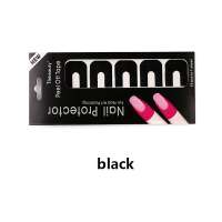 Nail polish spill prevention stickers, nail polish spill prevention nail U-shaped stickers, anti-glue spill nail stickers  Black