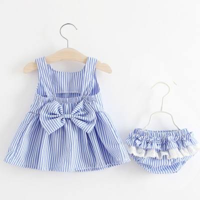Costume d'été pour bébé fille, nouveau style, avec gros nœud au dos, vêtements pour enfants