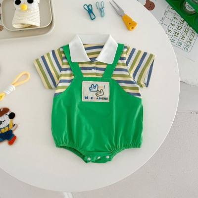 Infant and toddler short-sleeved clothes summer thin boys and girls baby summer clothes jumpsuit super cute newborn baby romper crawling clothes