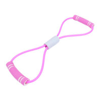 8-character puller men and women open shoulder arm elastic rope home back training chest expansion eight-character pull rope fitness equipment  Pink