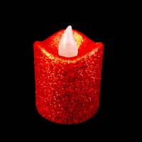 LED electronic candles gold-plated silver powder-coated gold powder wave-mouth birthday candles Christmas Halloween candle lights  Red