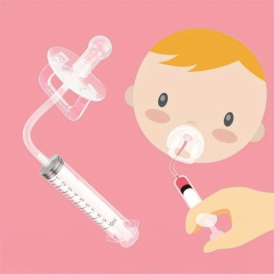 Baby-Schnuller-Futterspender, Baby-Nadel-Push-Futterspender-Set, Neugeborenenfütterung und Wasserfütterung