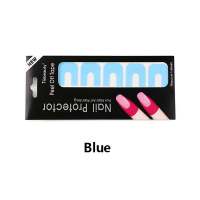Nail polish spill prevention stickers, nail polish spill prevention nail U-shaped stickers, anti-glue spill nail stickers  Blue