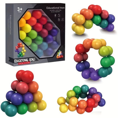 Puzzle polyvalent perle boule de décompression 3D nouvelle Amazon vente chaude décompression boule magique nouveau jouet Unique