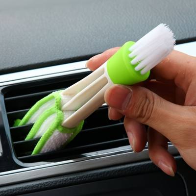 Car air conditioning outlet cleaning brush multi-functional double-head cleaning soft brush keyboard brush blind dust removal brush