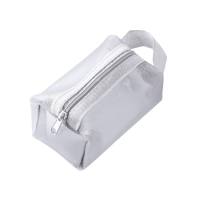 Bolsa de almacenamiento transparente de malla, mini bolsa con cremallera, bolsa de cosméticos, gran capacidad, cambio de tarjeta, bolsa pequeña, bolsa de tarjeta portátil  gris