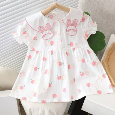 Girls summer dresses new style for one year old and two year old baby girls summer dresses